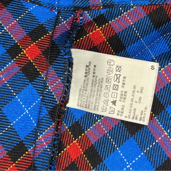 American Apparel Plaid Mini Skirt (90s tartan red blue) - Picture 7 of 9